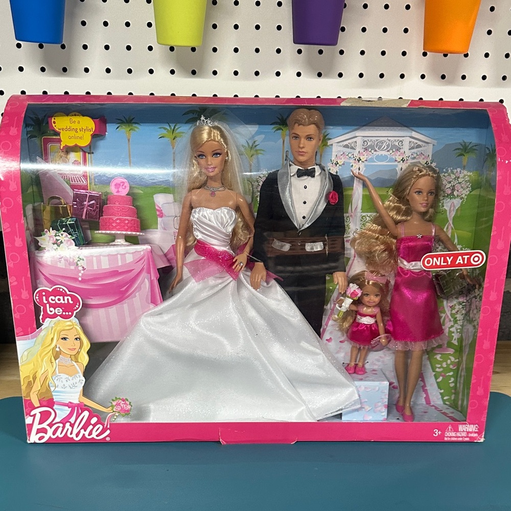 Barbie Wedding Celebration Set with Pink and White Attire